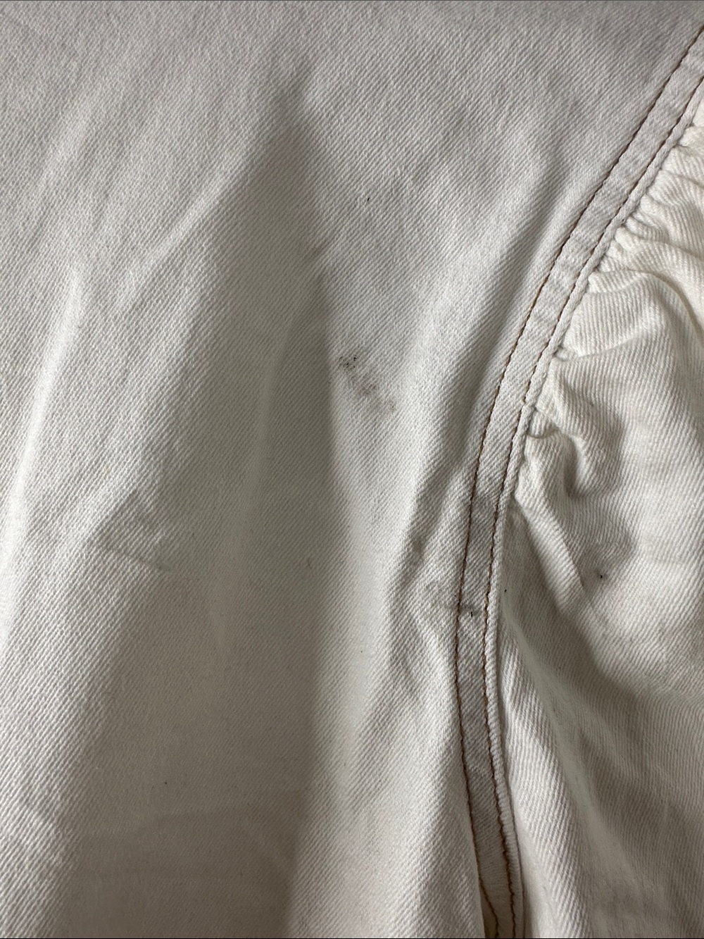 day + mood Cream Short Sleeve Romper with Contrast Stitching - Picture 8 of 8